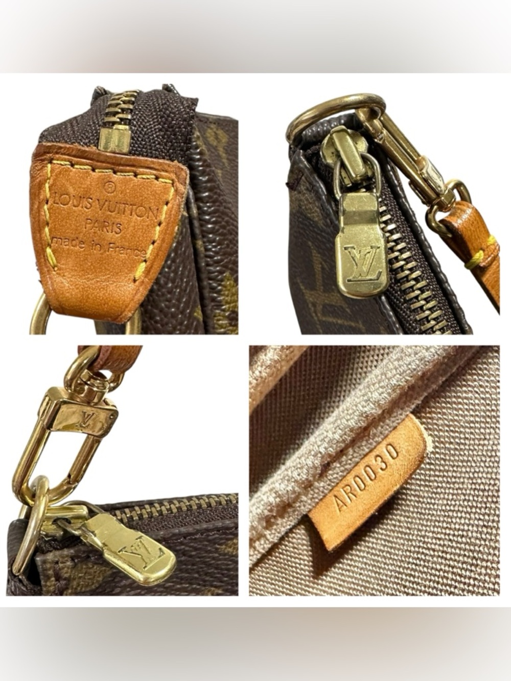 Louis Vuitton Monogram & Vachetta Leather Pochette Mini Bag - Picture 13 of 15